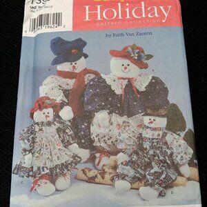 Simplicity UNCUT 22 inch & 33 inch Snow Men & Women dolls & Cothes PATTERN 1996
